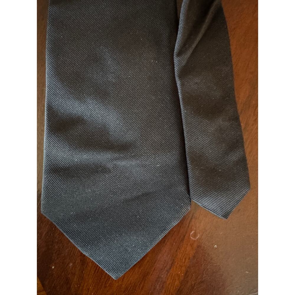 NWT Italy Antica Cravatteria Black Tie Men's 100% Silk Tie